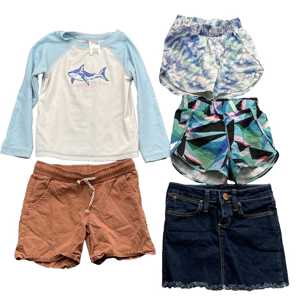 Wrangler Cat & Jack Mix Brand Lot of 5 Youth Girls 6/ XS Active Shorts Skirt Top